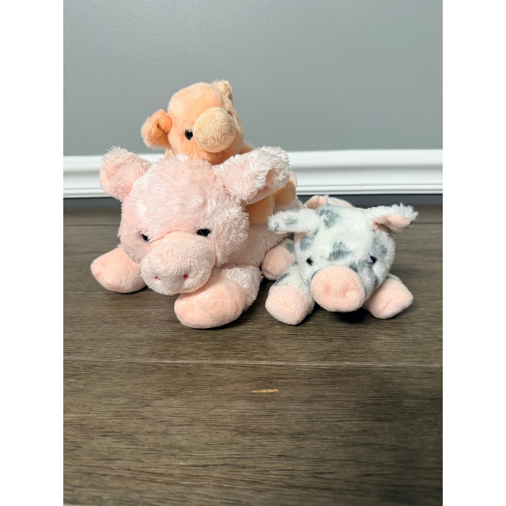 Aurora World Pig with Piglets Plush Lot of 3